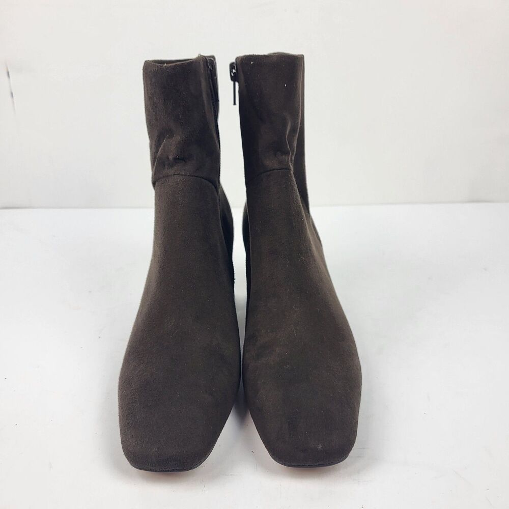Nordstrom Rack Women's Bootie Naja Brown Square Toe Flared Block Heel Size 4.5M - Picture 9 of 12
